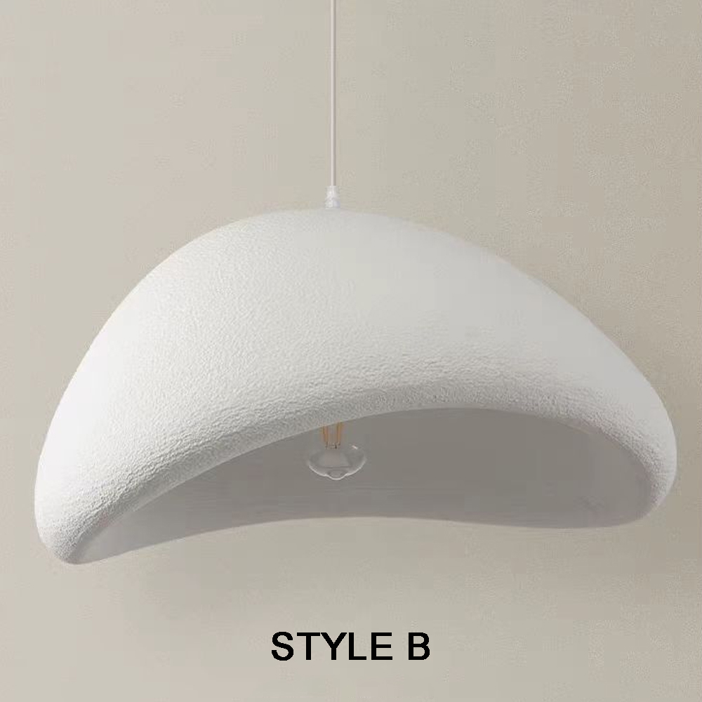 Nordic Japandi Living Room Handmade Oval Resin Chandelier Lamp