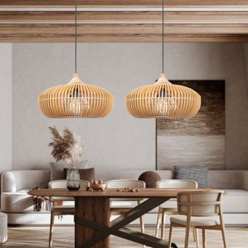 Japanese Retro Bar Table Wooden Pendant Lights Restaurant Lamp Medieval Lamp Fixture