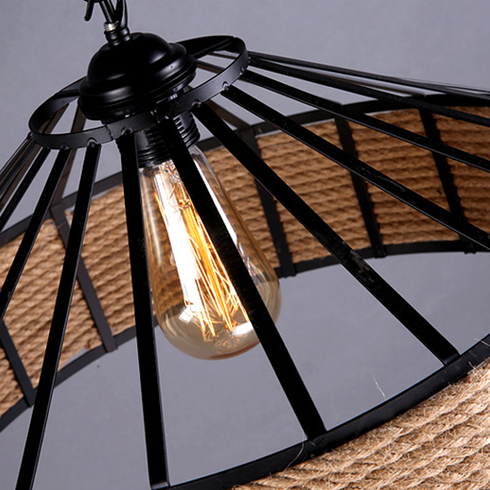 Industrial Style Country Hemp Rope Chandelier Cafe Restaurant Creative Decor