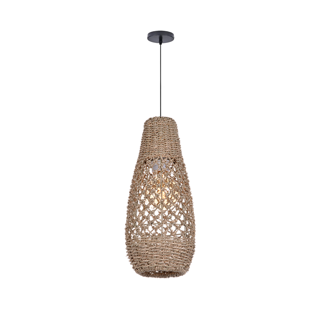 Classic Traditional Seagrass Pendant Light for Dining Room