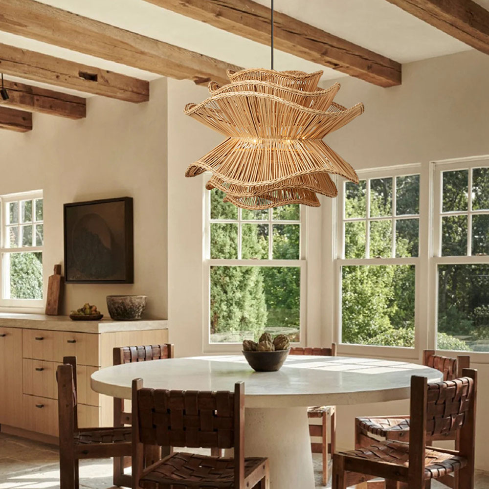 Wabi-sabi Style Chandelier Southeast Asia Living Room Bedroom Restaurant Pendants Homestay Light Fixture
