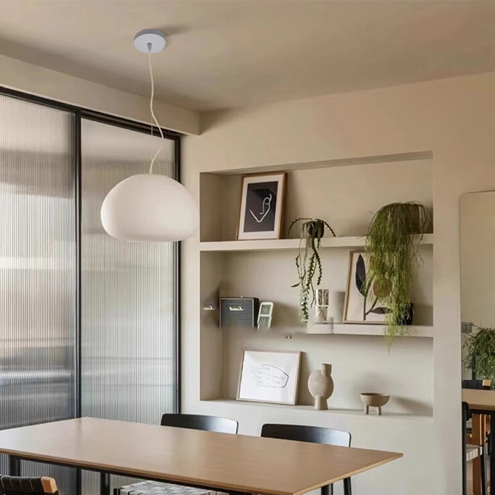 Nordic Fluid Glass Pendant Light Medieval Dining Room Chandelier