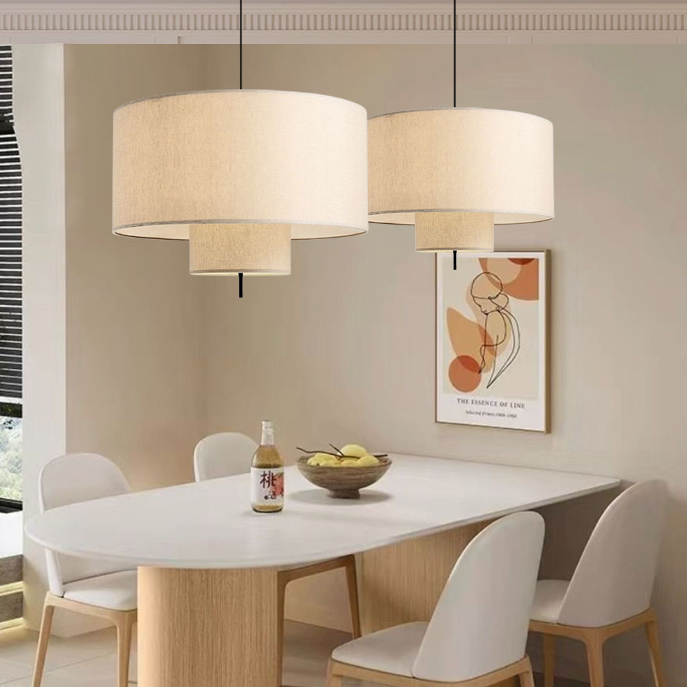 French Fabric Chandelier Dining Room Decorative Lamp