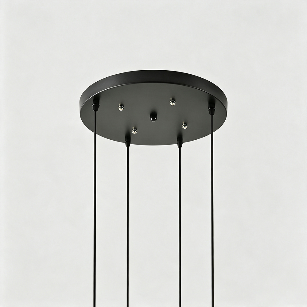 Hardwired Two-headed Three-headed Black Ceiling Plate White Lamp Base