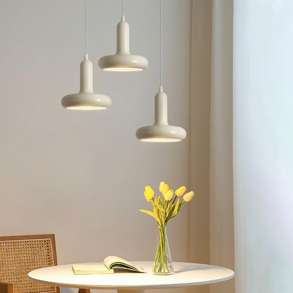 Bauhaus Restaurant Chandelier Nordic Medieval Designer Three-head Dining Table Metal Pendant Lights