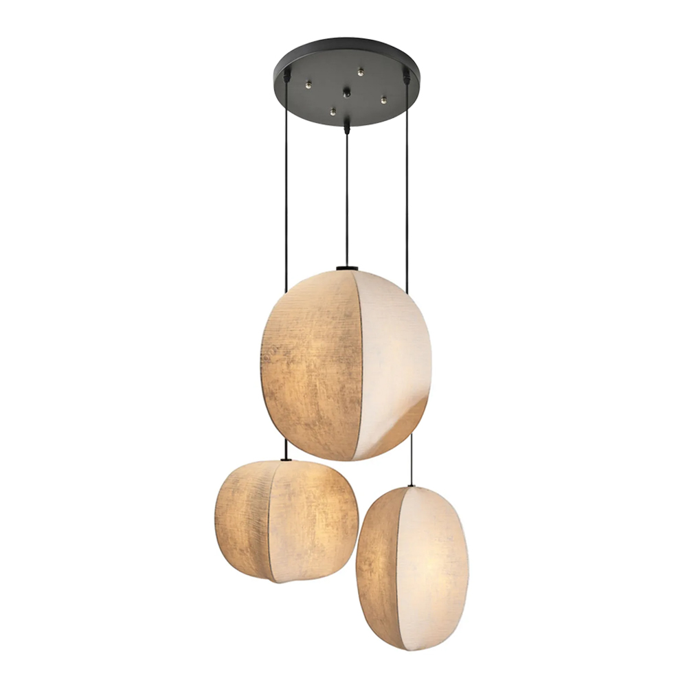 Wabi-sabi Style Living Room Fabric Chandelier Japanese Homestay Light Fixture