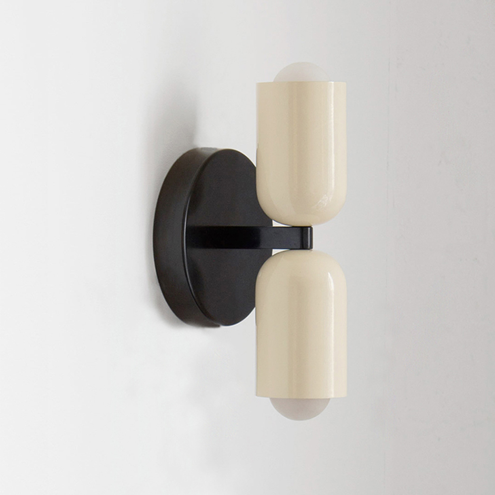 Bedroom Bedside Colorful Double-head Wall Lamp Cream-style Living Room Corridor Light