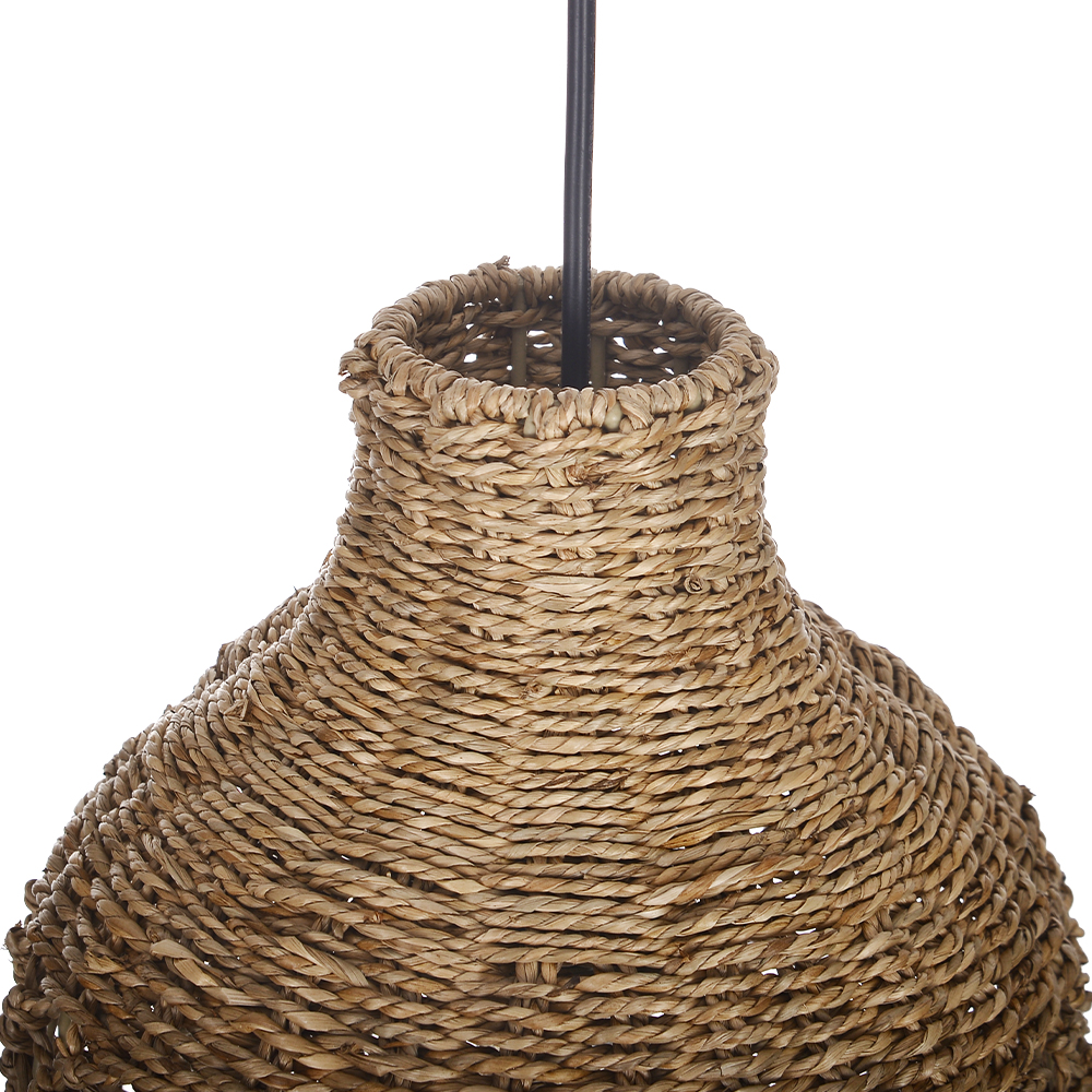 Wabi-sabi Living Room Seagrass Chandelier Retro B&B Decorative Pendant Lamp