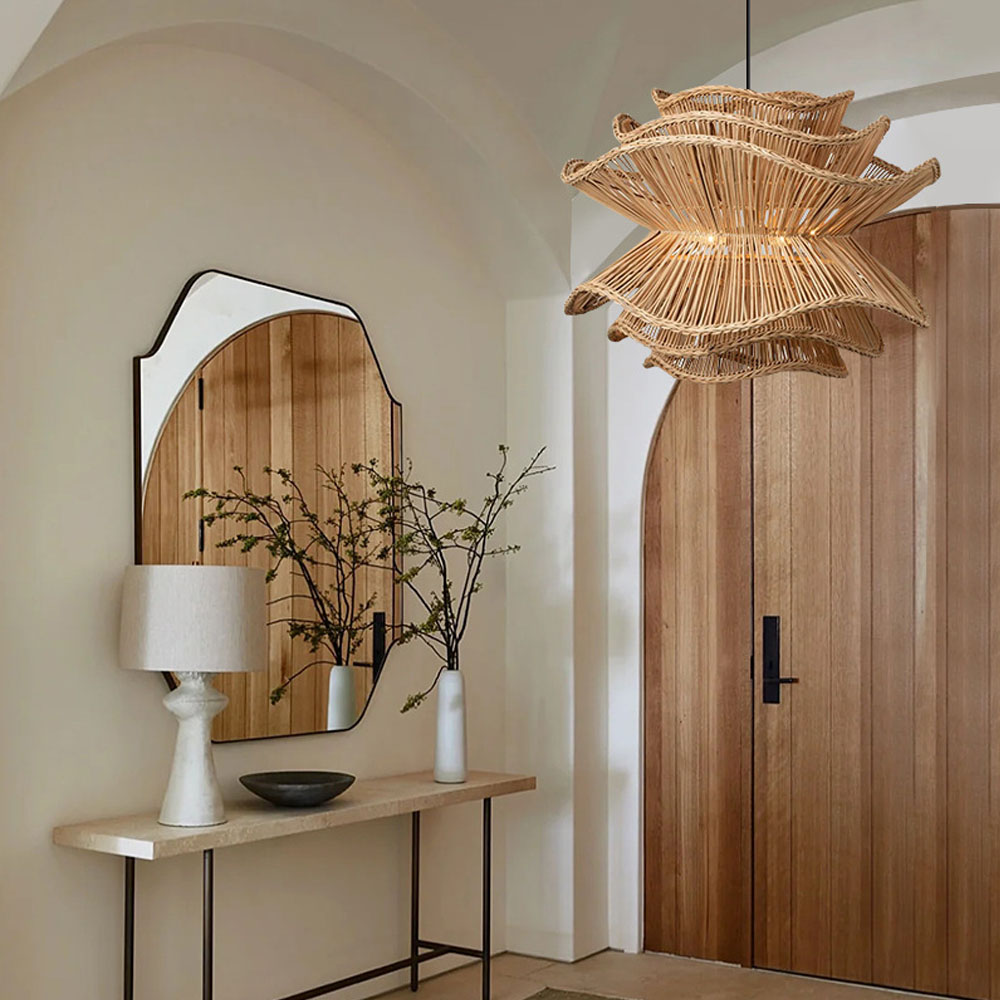 Wabi-sabi Style Chandelier Southeast Asia Living Room Bedroom Restaurant Pendants Homestay Light Fixture