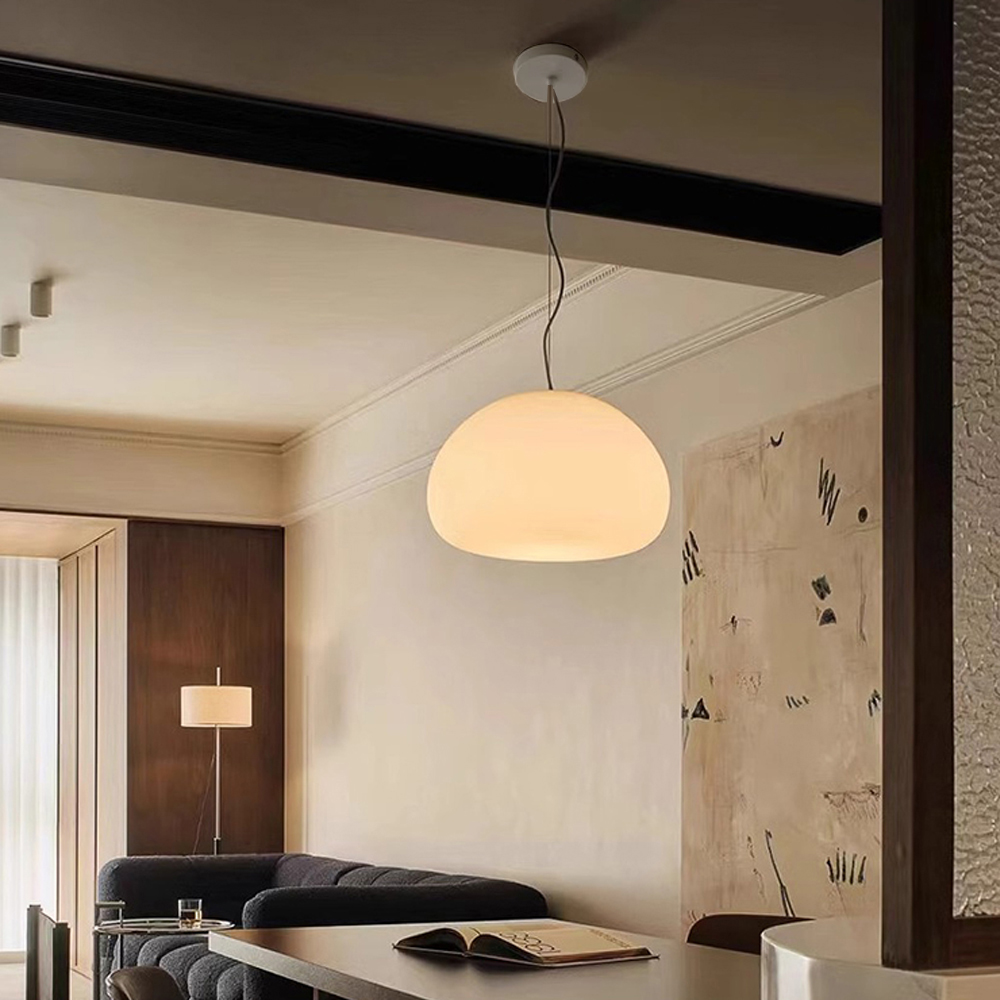 Nordic Fluid Glass Pendant Light Medieval Dining Room Chandelier