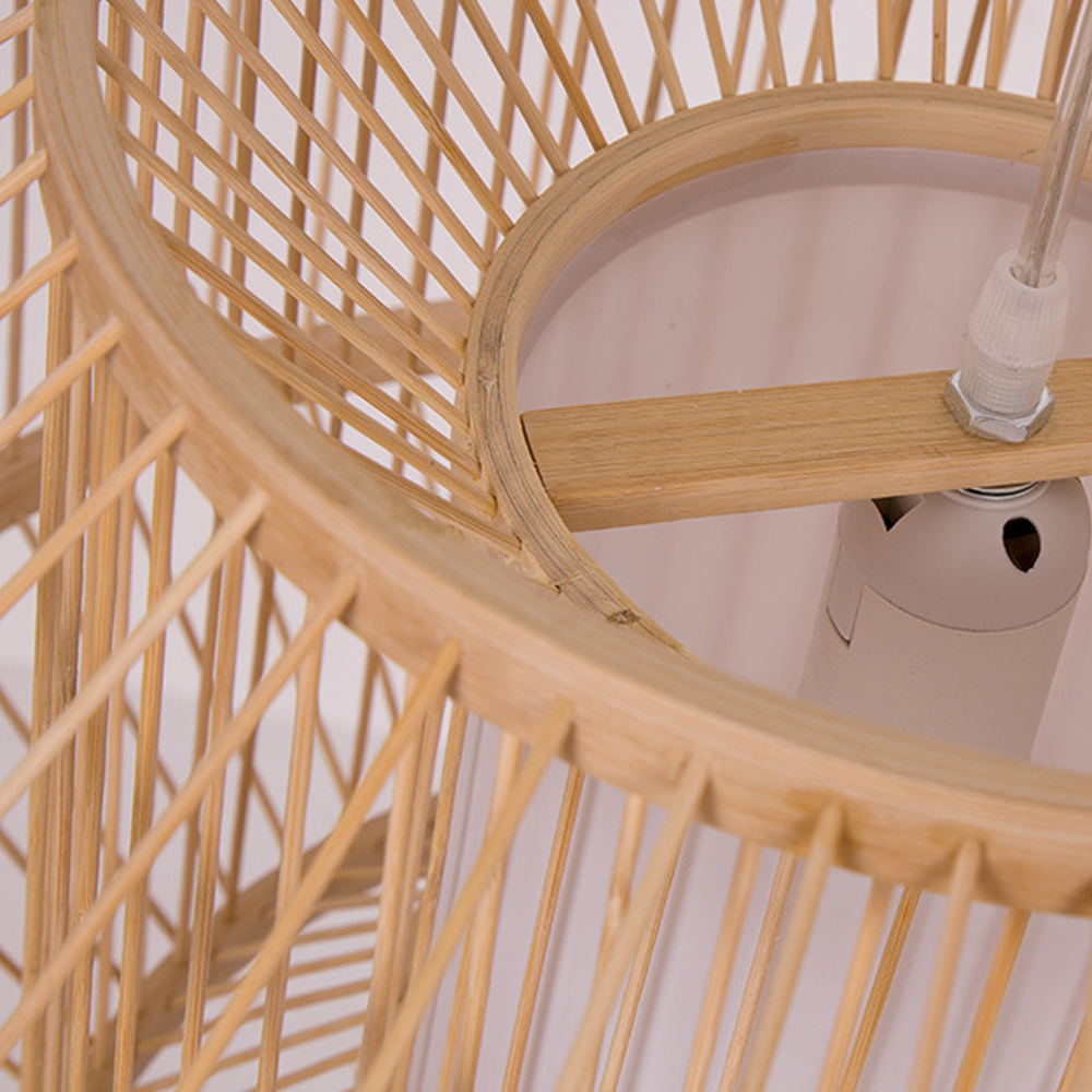 Japanese Restaurant Bamboo Chandelier Casual Tatami Pendant Lamp for Living Room