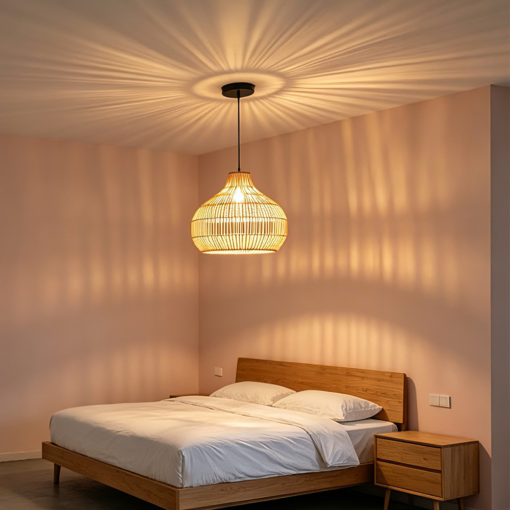 Dining Room Decor Rattan Pendant Lamp Kitchen Light Fixtures to Brighten Up Your Space