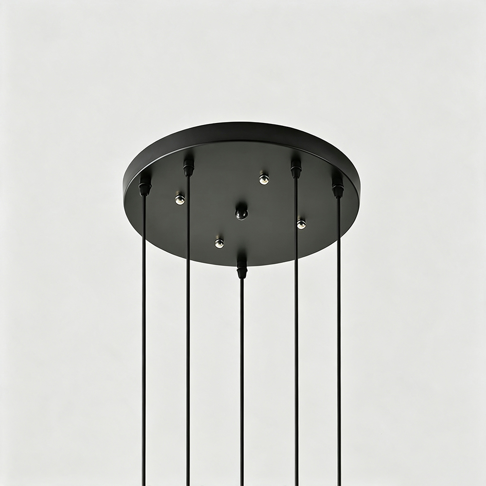 Hardwired Two-headed Three-headed Black Ceiling Plate White Lamp Base