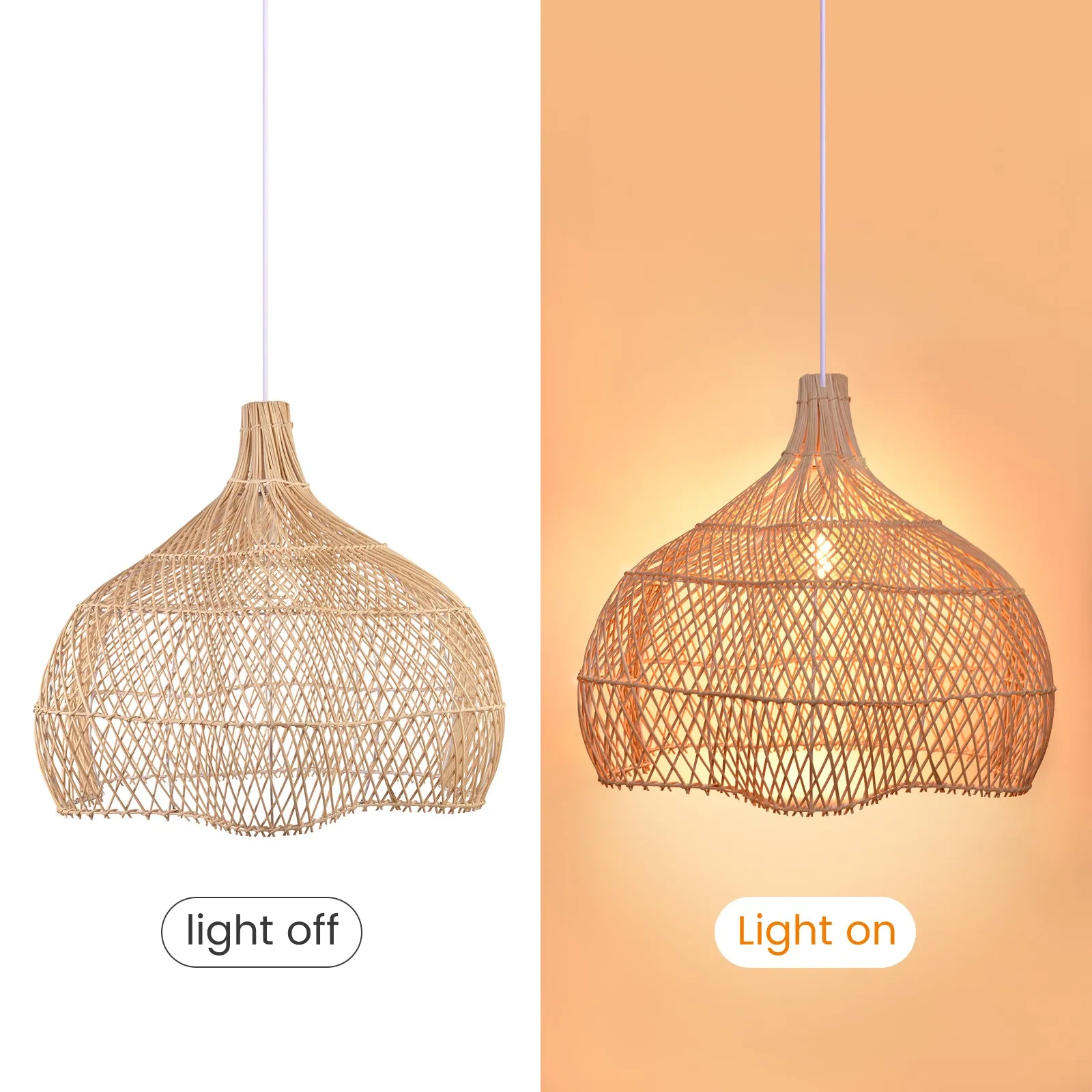 Rattan Novelty Pendant Lights Wicker Pendant Shade