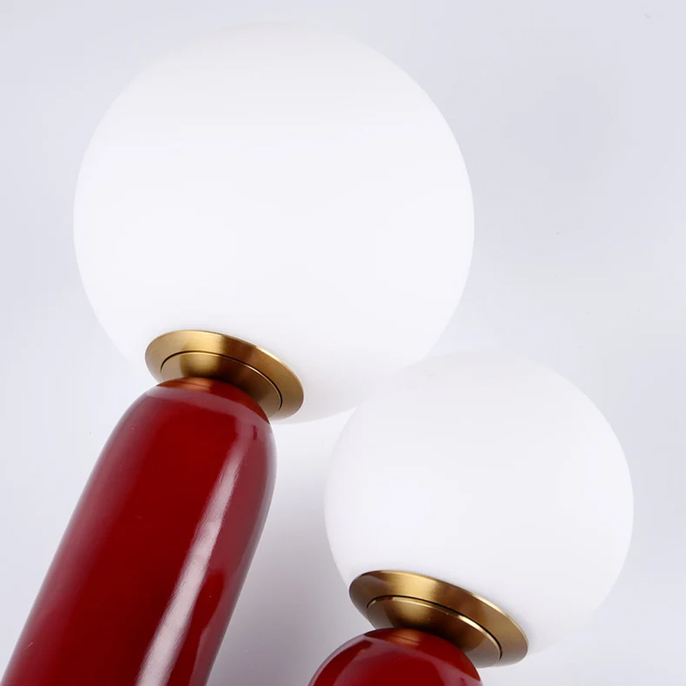 Double-headed Resin Table Lamp Bedside Red Light