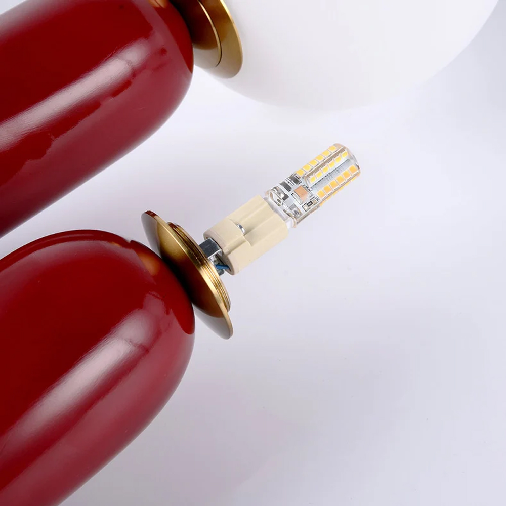 Double-headed Resin Table Lamp Bedside Red Light