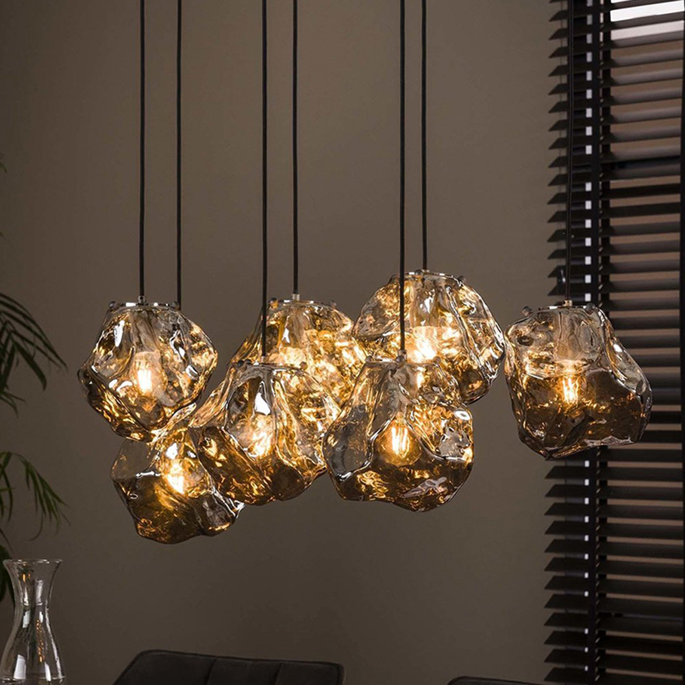 Minimalist Art Lava Glass Pendant Light Creative Restaurant Hanging Lamp