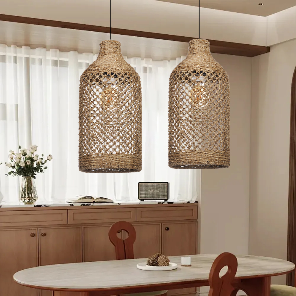50% OFF Clearance Wabi Sabi Style Seagrass Pendant Light