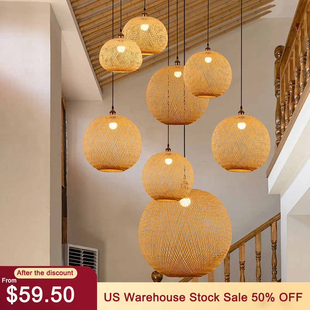 Hand Woven Spherical Stairwell Lighting