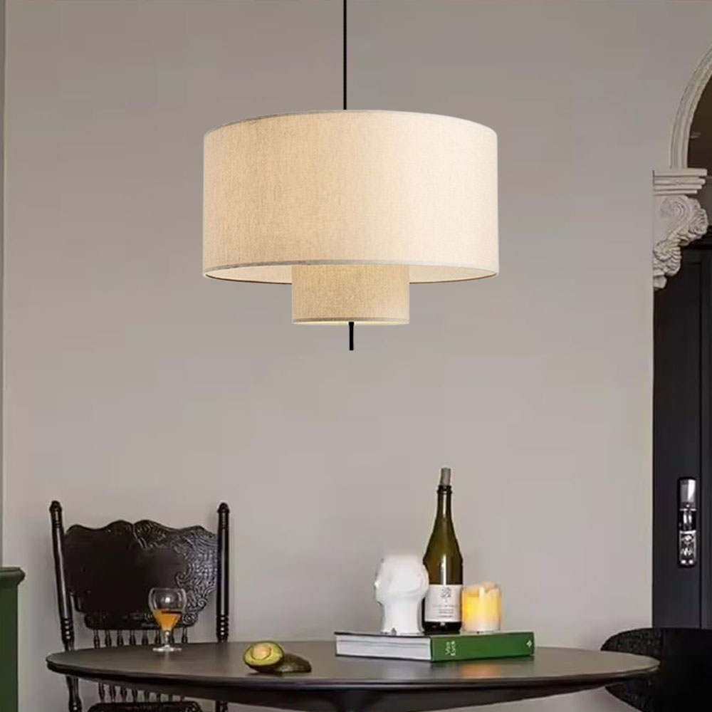 French Fabric Chandelier Dining Room Decorative Lamp