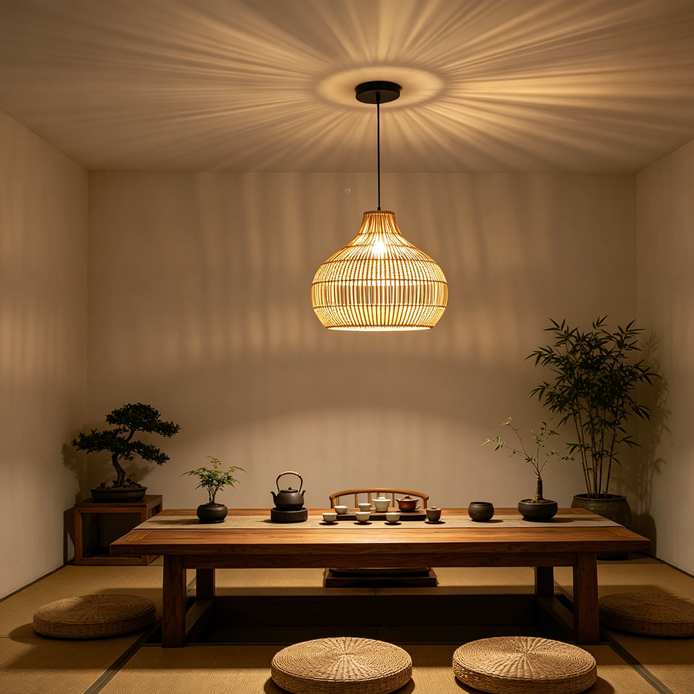 Dining Room Decor Rattan Pendant Lamp Kitchen Light Fixtures to Brighten Up Your Space