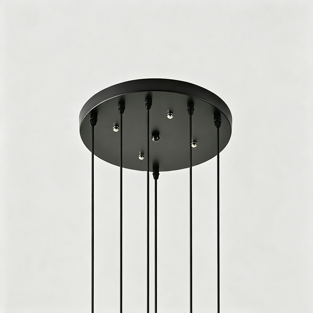 Hardwired Two-headed Three-headed Black Ceiling Plate White Lamp Base