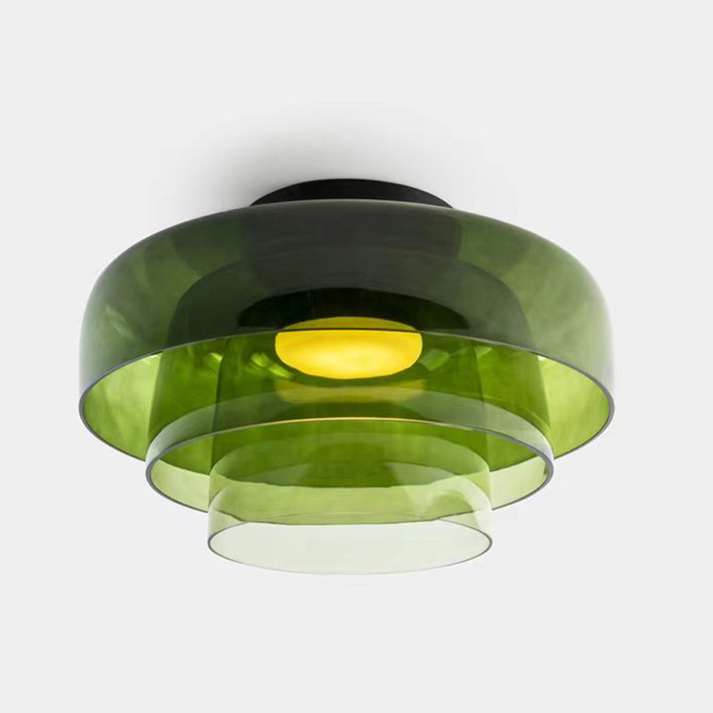 Nordic Designer Corridor Ceiling Light Retro Bedroom Glass Hanging Lamp