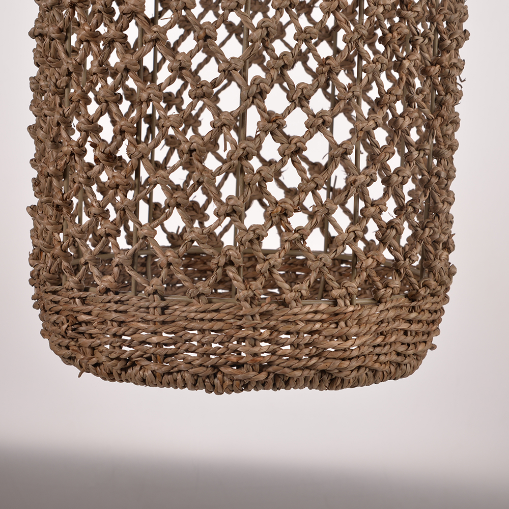 Wabi-sabi Living Room Seagrass Chandelier Retro B&B Decorative Pendant Lamp