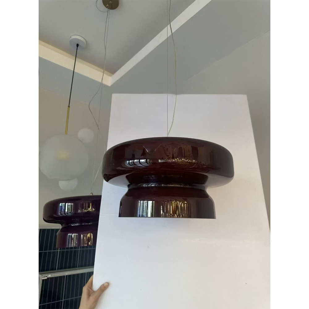 Nordic Glass Pendant Light Mid-Century Modern Minimalist Colored Glass Bar Ambient Light