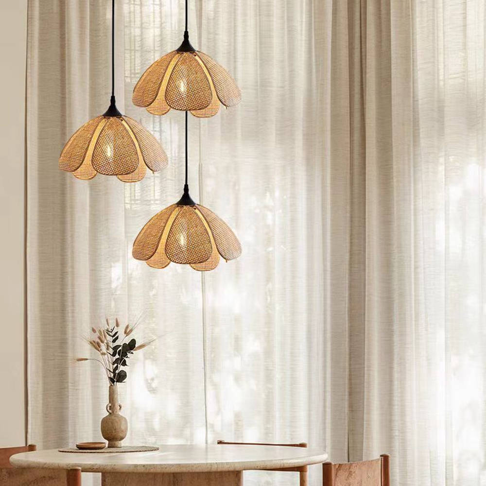 Japanese Petal Chandelier Wabi-sabi Style Dining Room Balcony Decorative Lamps