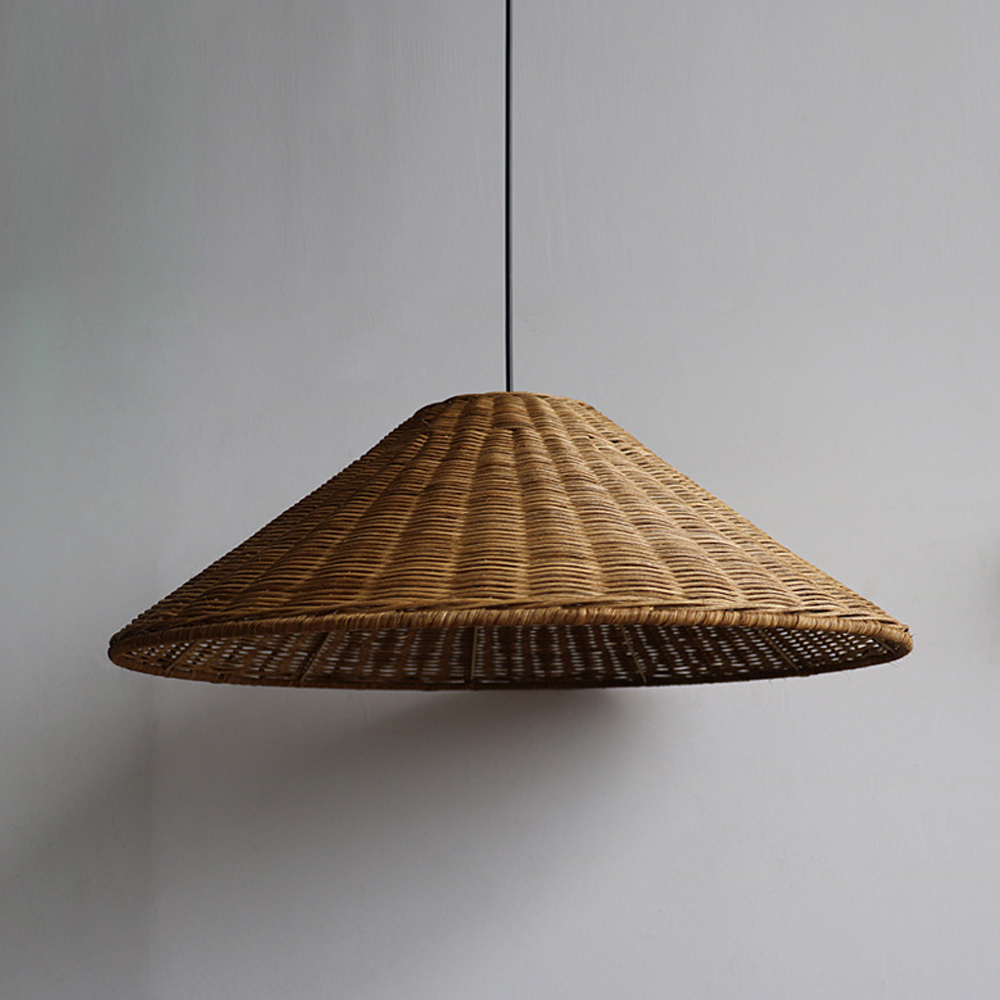 Homestay Southeast Asian Rattan Chandelier Restaurant Straw Hat Lampshade