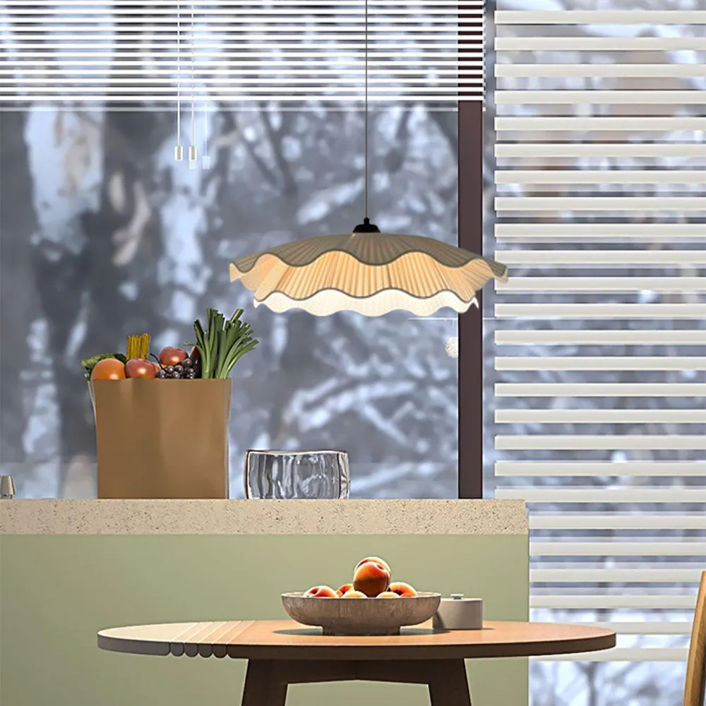 Modern Dining Room Fabric Pendant Light French Design Home Decor Chandelier