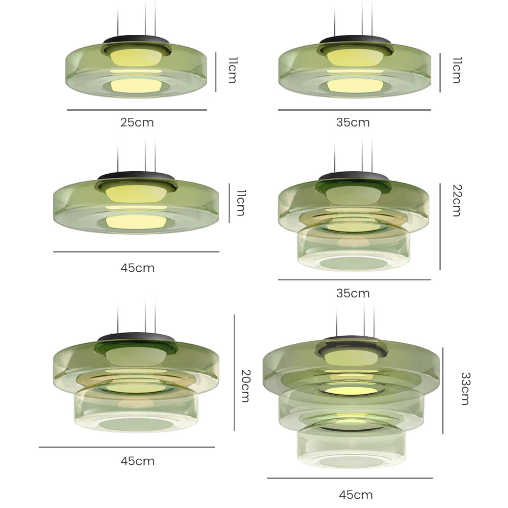 Modern Elegant Glass Pendant Light Fixtures for Living Room Dining Room