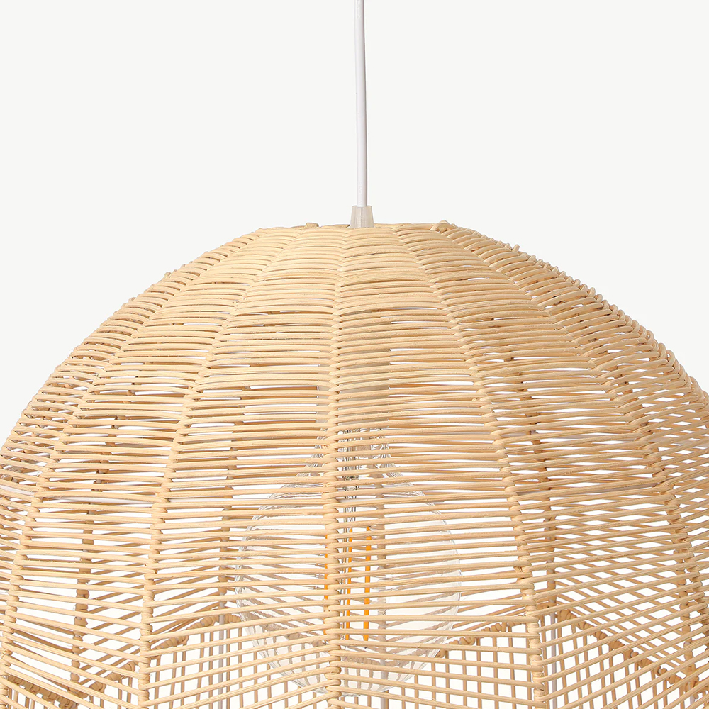 Handmade Rattan Pendant Lamp Shade Boho Light Fixture