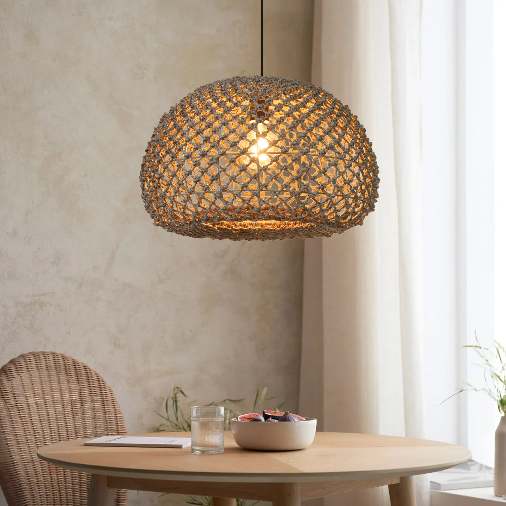 Farmhouse Kitchen Island Chandeliers Wicker Coastal Hanging Pendant Lighting for Restaurants