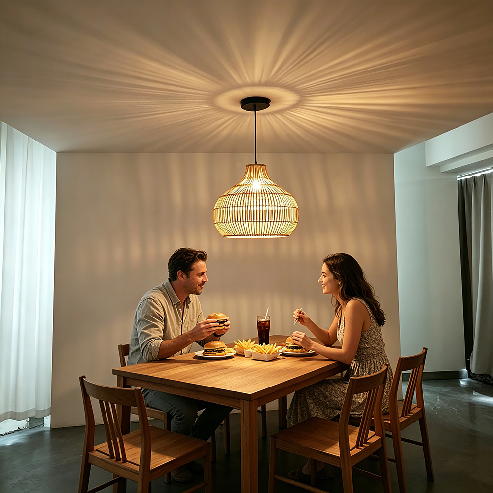 Dining Room Decor Rattan Pendant Lamp Kitchen Light Fixtures to Brighten Up Your Space