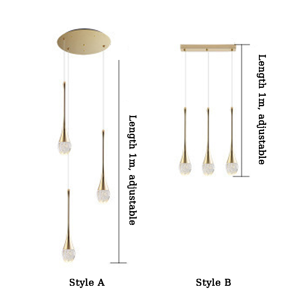 Modern Minimalist Staircase Chandelier Creative Soft Light Duplex Chandelier Restaurant Villa Spiral Stairwell Long Chandelier