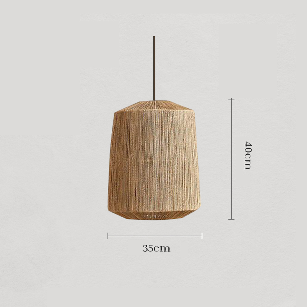 Wabi-sabi Dining Room Hemp Rope Pendant Light B&B Balcony Creative Lampshade