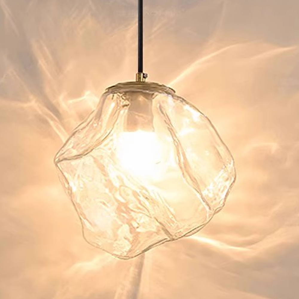 Minimalist Art Lava Glass Pendant Light Creative Restaurant Hanging Lamp