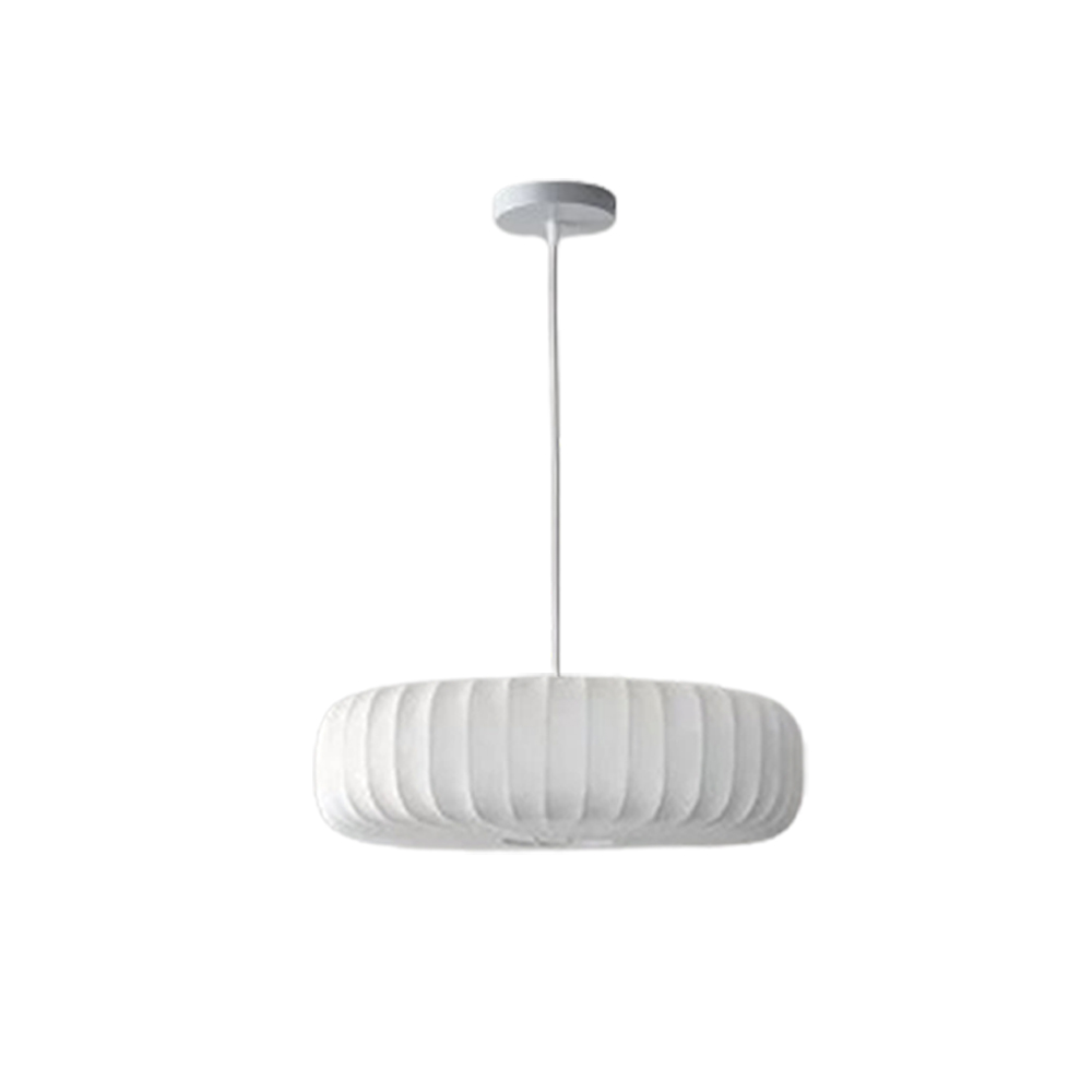 Wabi-Sabi Style Japanese Simple Imitation Silk Pendant Lights Living Room Combination Lamps
