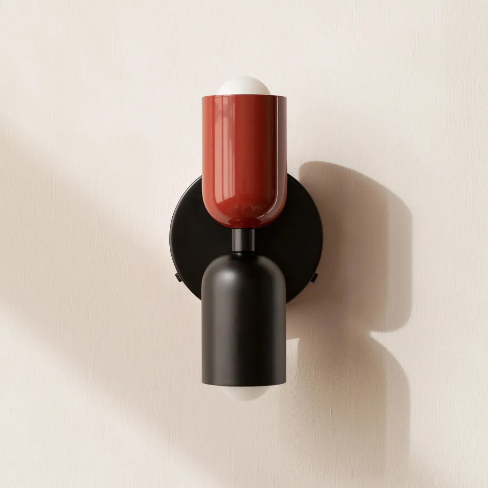 Bedroom Bedside Colorful Double-head Wall Lamp Cream-style Living Room Corridor Light