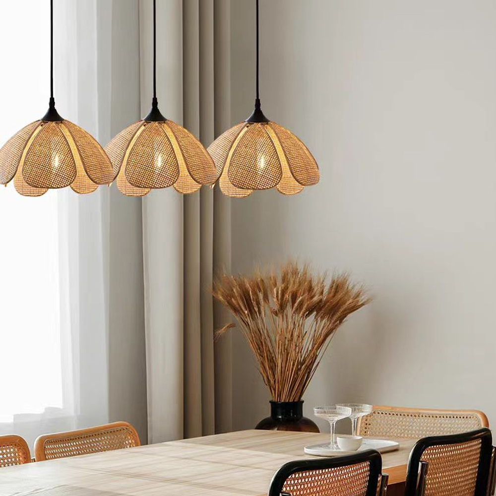 Japanese Petal Chandelier Wabi-sabi Style Dining Room Balcony Decorative Lamps