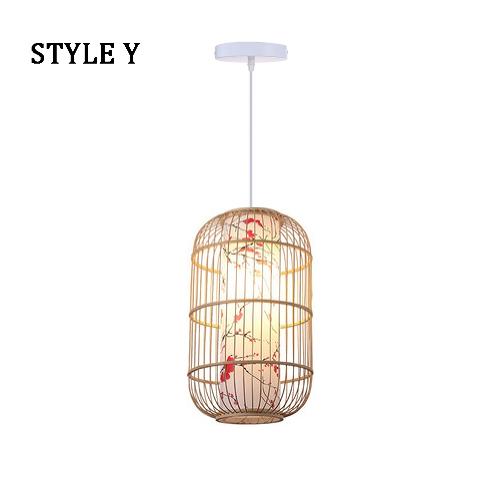 Japanese Restaurant Bamboo Lantern Chandelier Light Balcony Corridor Decorative Lamp