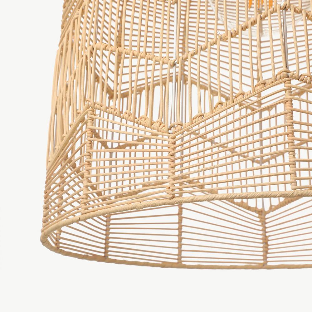 Handmade Rattan Pendant Lamp Shade Boho Light Fixture