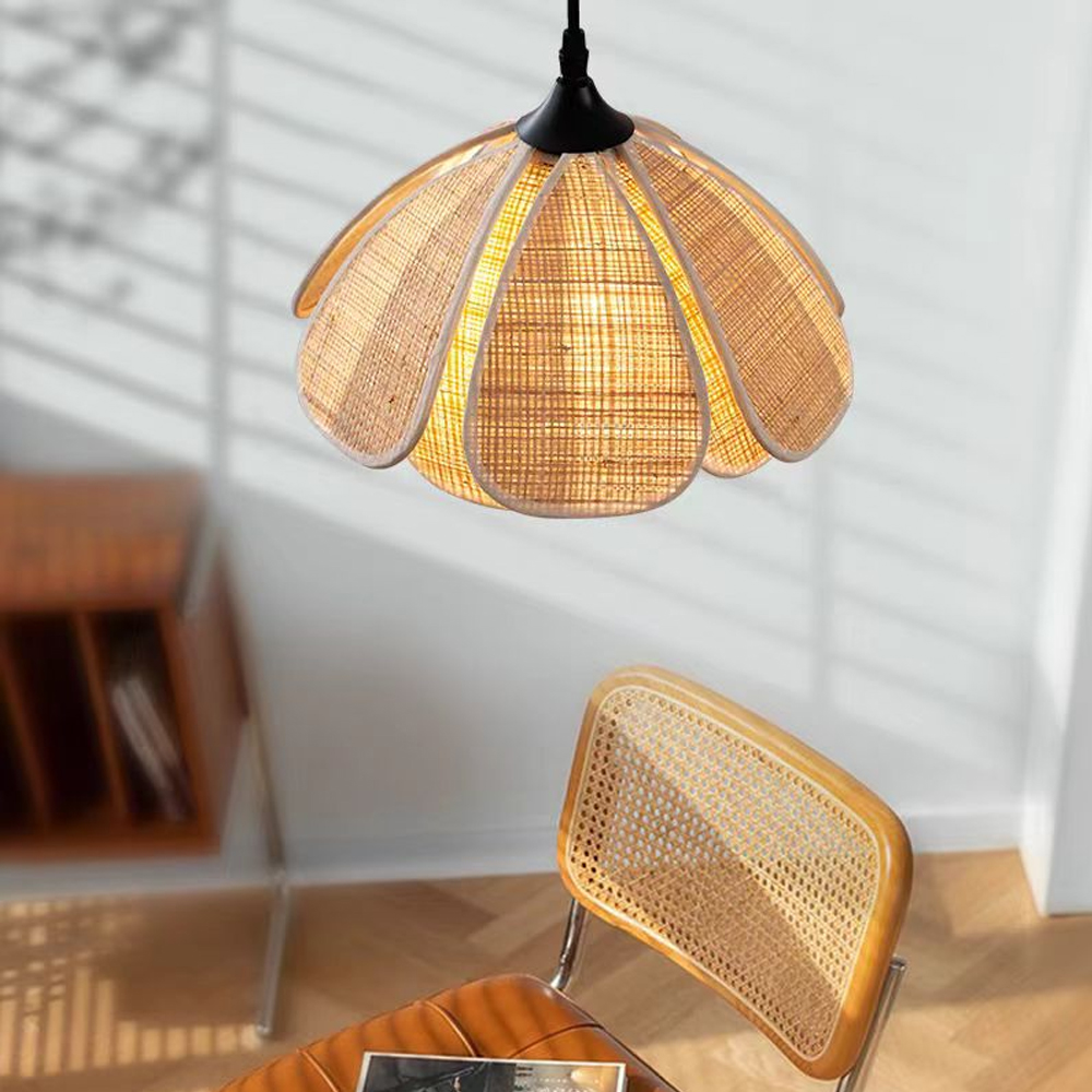 Japanese Petal Chandelier Wabi-sabi Style Dining Room Balcony Decorative Lamps