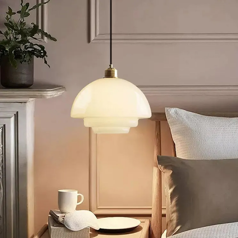 Bauhaus Milk White Glass Pendant Light Art Home Decor
