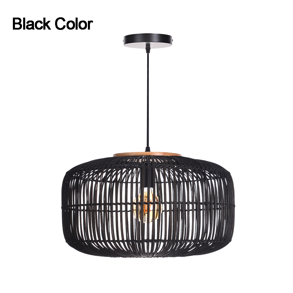 Wabi-sabi Style Retro Rattan Chandelier Japanese B&B Restaurant Hand-woven Pendant Lights