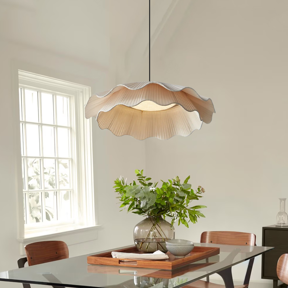 Modern Dining Room Fabric Pendant Light French Design Home Decor Chandelier