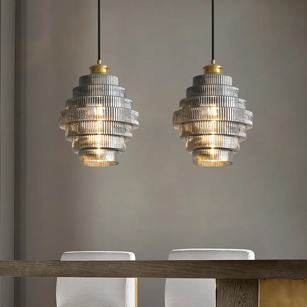 Medieval Antique Glass Pendant Light Entrance Corridor Decorative Lamp