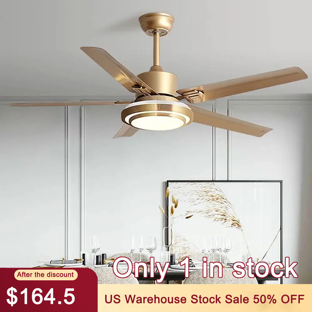 Metal Ceiling Fans Modern Style 1 Light
